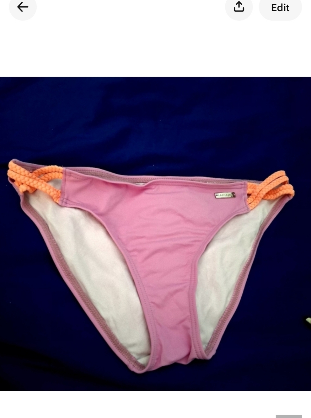 VENUS Stylish Pink and Orange Bikini Bottom One Piece Size 6